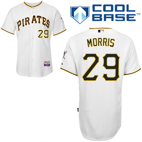 Bryan Morris #29 MLB Jersey-Pittsburgh Pirates Men's Authentic Home White Cool Base Baseball Jersey